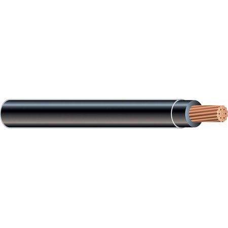 HI-TEC 12 AWG 500ft. Black Stranded THHN Copper Conductor   - Pack of 500 HI1642271